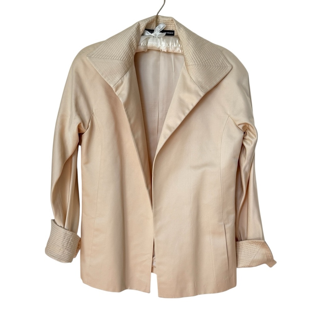 Linda‎ Allard Ellen Tracy cream silk jacket